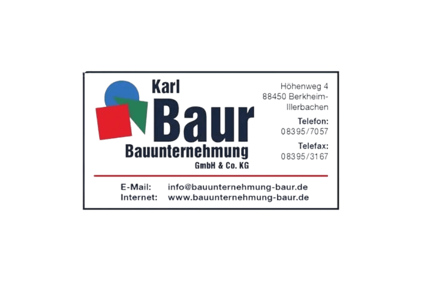 Logo der Firma Baur Bauunternehmung als Mandant bei Menz und Partner